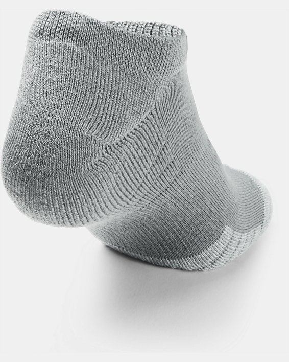 Adult HeatGear® No Show Socks 3-Pack, Gray, pdpMainDesktop image number 3